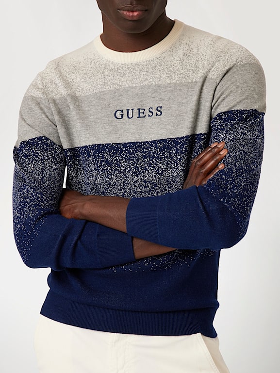 GUESS Trui met ronde hals gemengde wol Heren