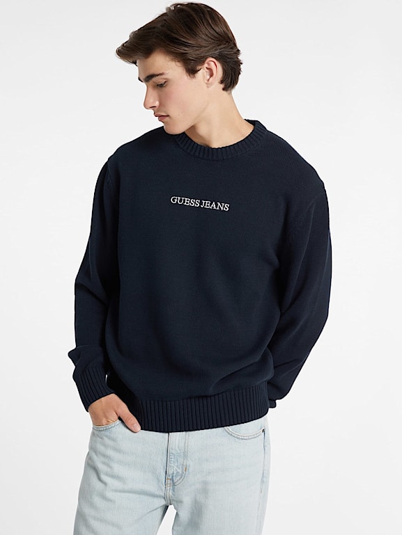 Logo jeans sweater sales