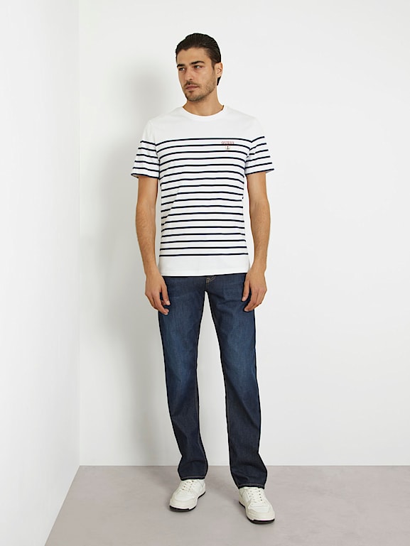 Guess t shirt a righe clearance