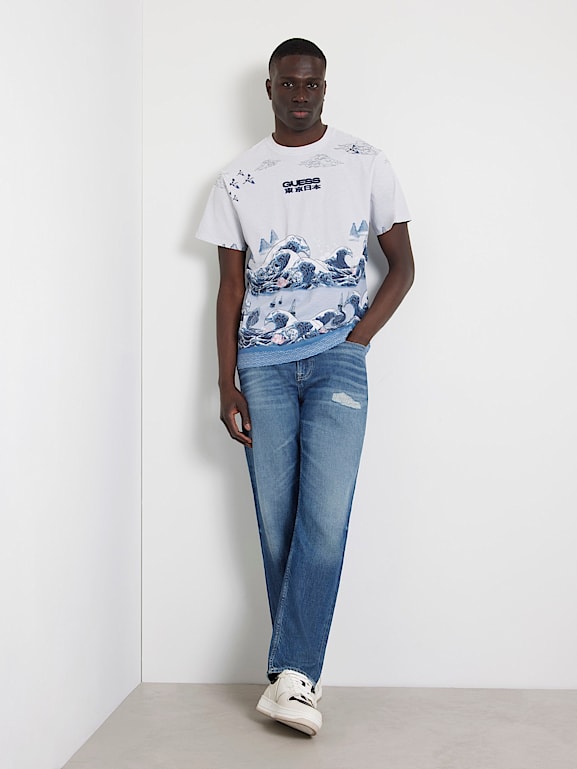 GUESS® T-shirt Allover-Print Herren 