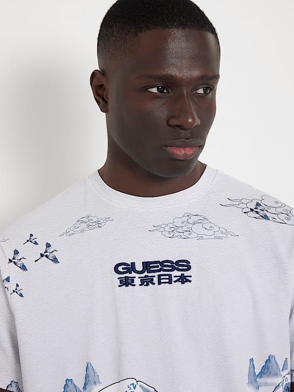 GUESS® T-shirt Allover-Print Herren 