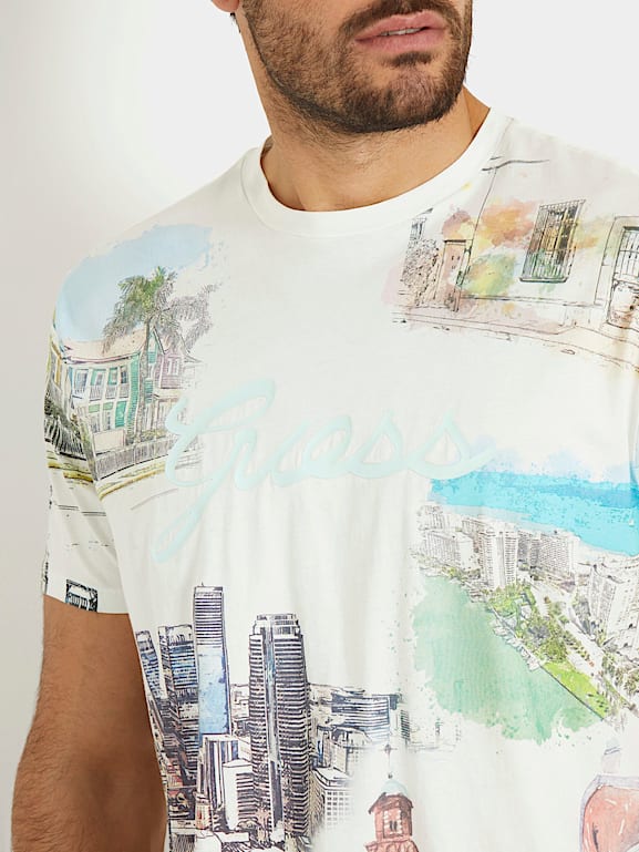 GUESS® T-shirt Allover-Print Herren 