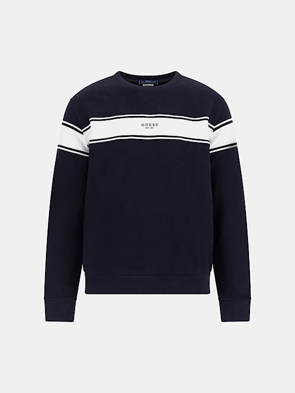 Guess sweatshirt striped hotsell