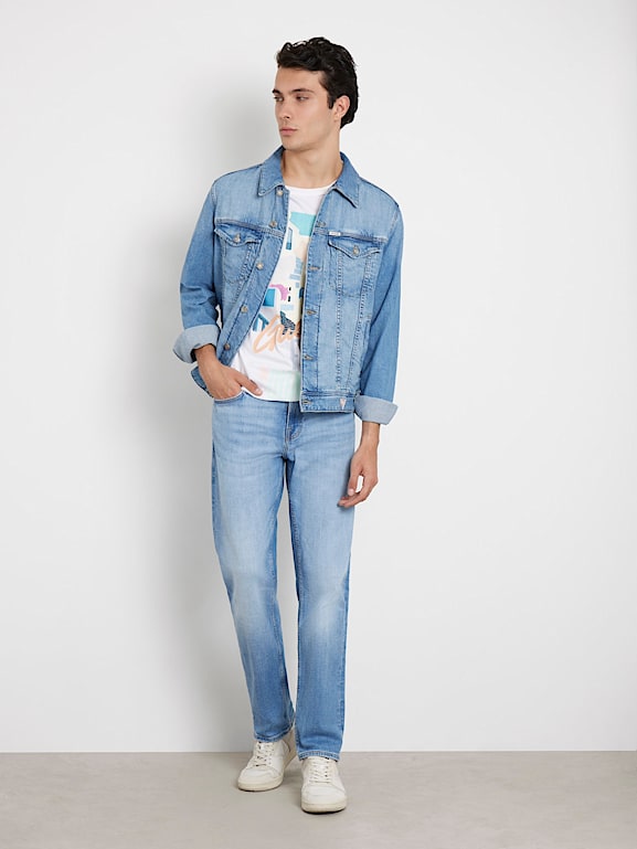 GUESS Slim fit denim jacket Men