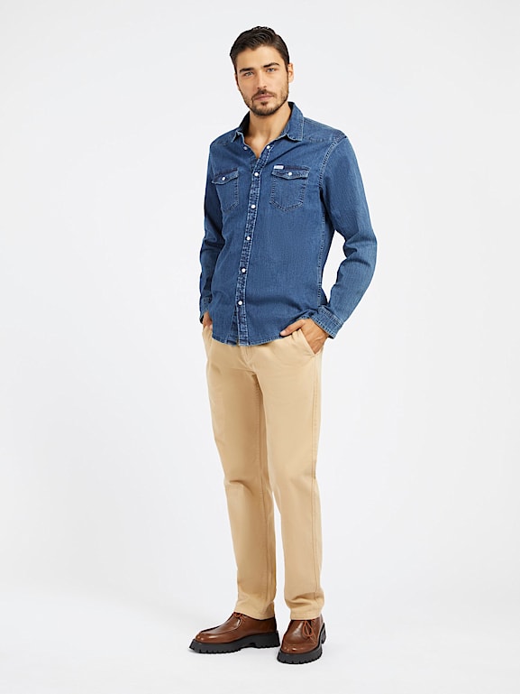 Camisa vaquera guess hombre outlet
