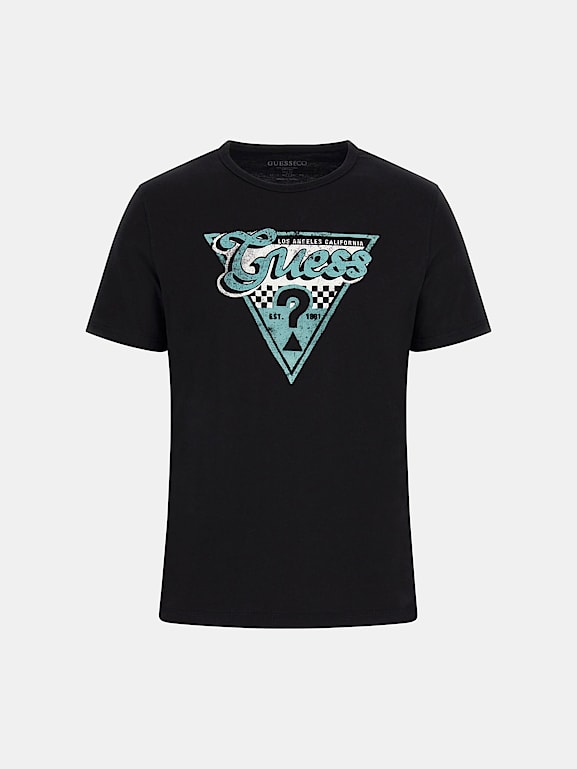 Guess triangle t shirt deals