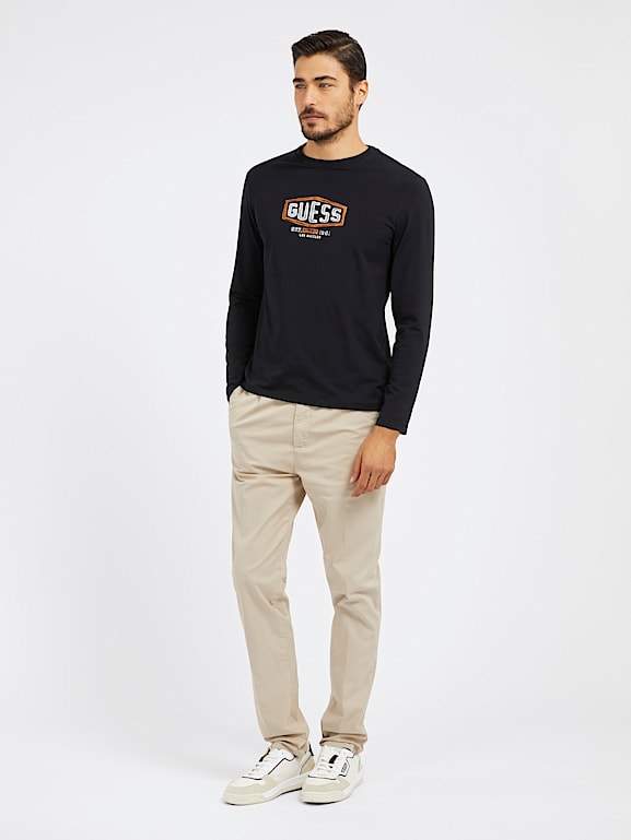 GUESS® Front logo stretch t-shirt Men