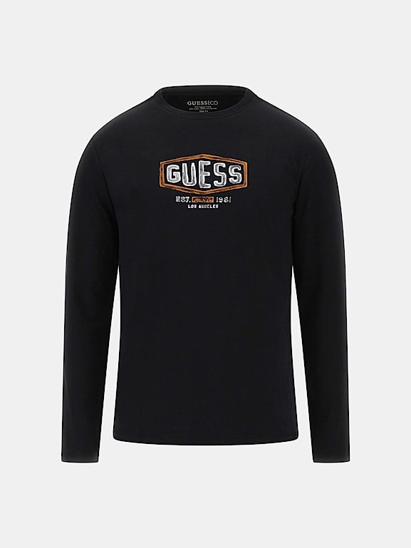 GUESS® Front logo stretch t-shirt Men