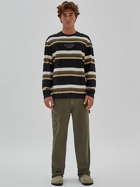 Guess camden striped tee cheap