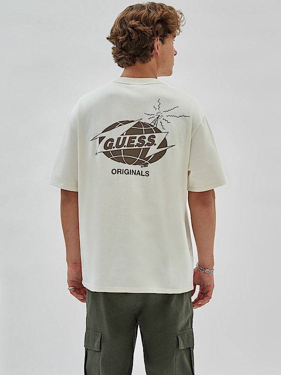 GUESS® Originals T-Shirt Logo vorn und hinten Herren