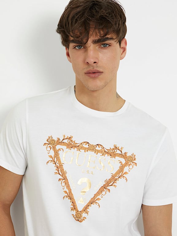 Guess t shirt gold top