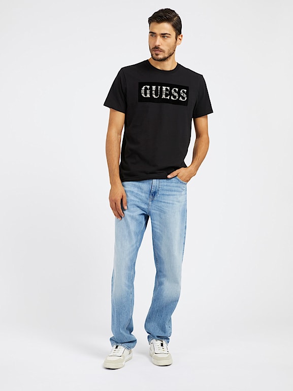 GUESS - Camiseta negra M1RI71I3Z11 Hombre