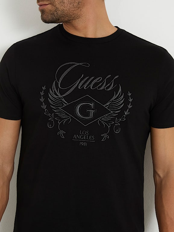 GUESS® T-Shirt mit gesticktem Logo Herren 