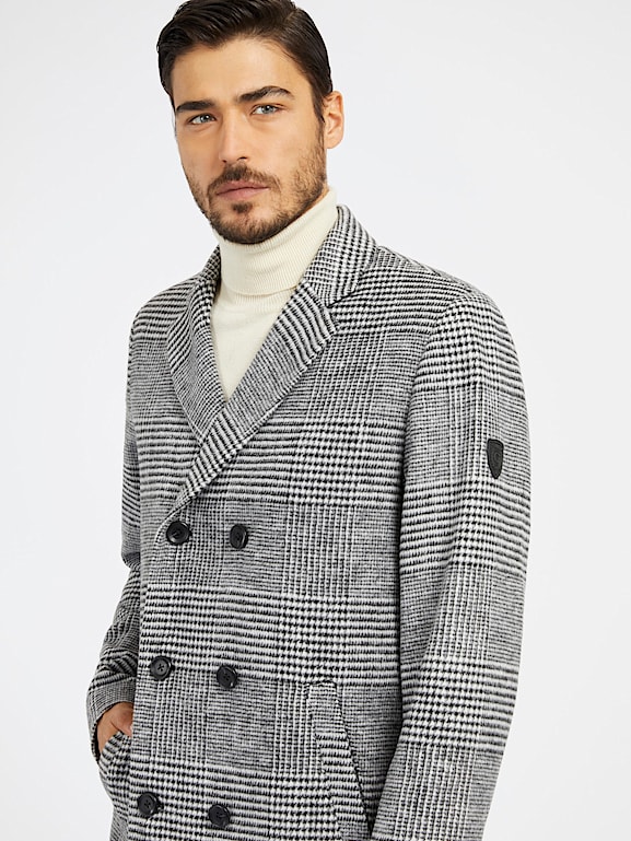 Guess houndstooth coat top