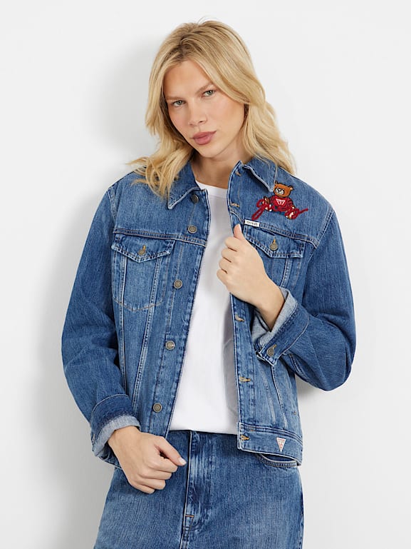 GUESS® Jeansjacke Patch auf dem Rücken Herren