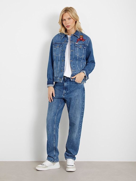GUESS® Jeansjacke Patch auf dem Rücken Herren
