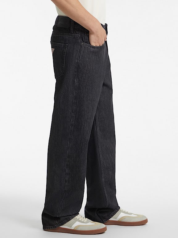 Black guess jeans mens top