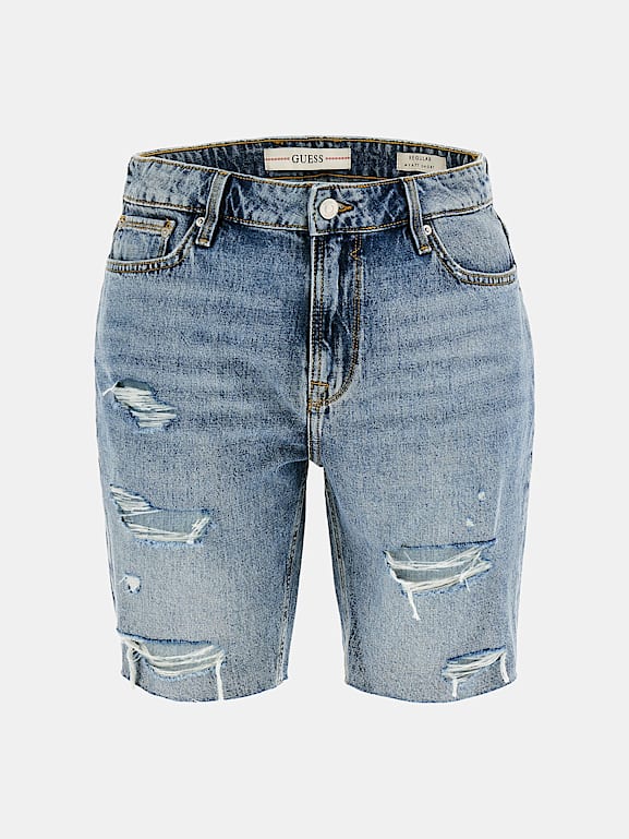 Mid rise jean shorts womens store