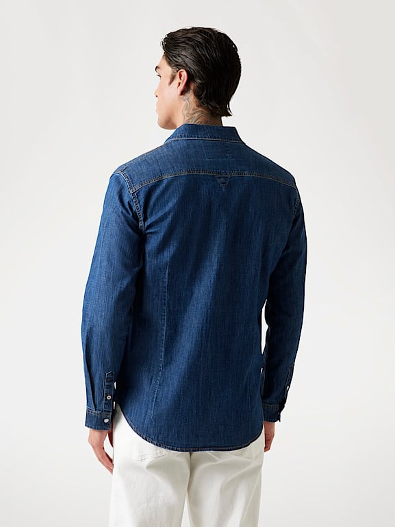 GUESS Camicia jeans slim fit Uomo