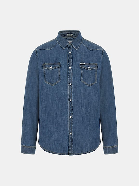 GUESS Camisa vaquera corte slim Hombre