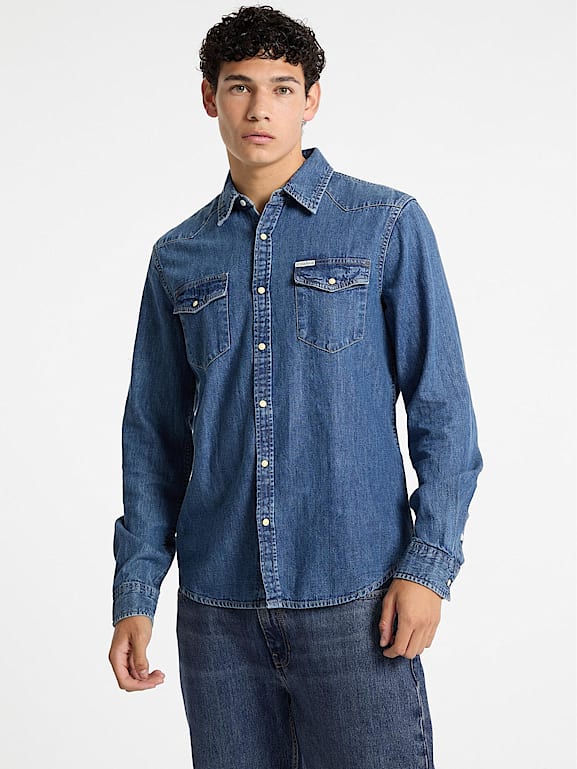 Camicia lunga jeans clearance