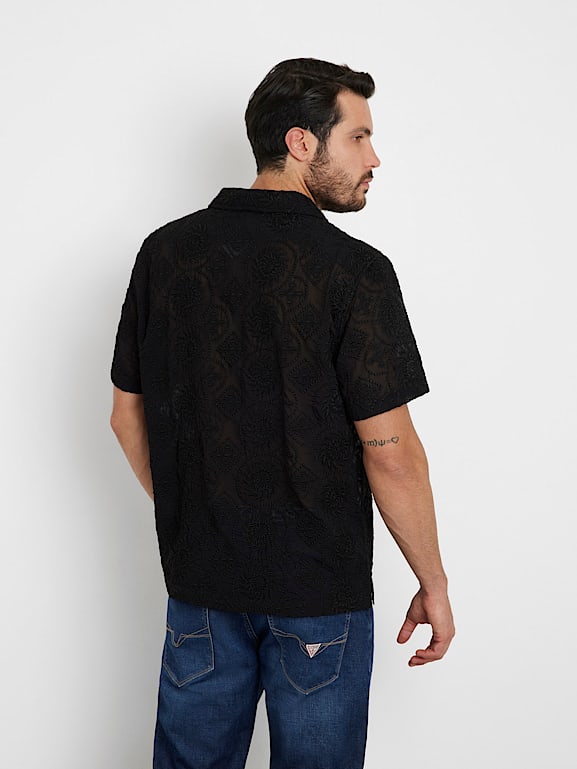 Camicia con ricami clearance