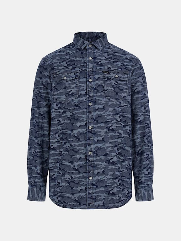 GUESS Camouflage overhemd Heren