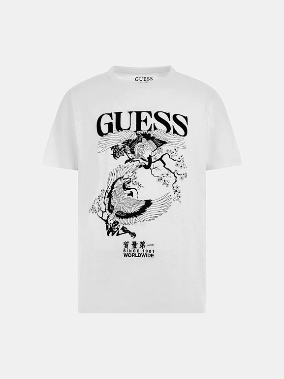 GUESS T shirt met print voorkant Heren