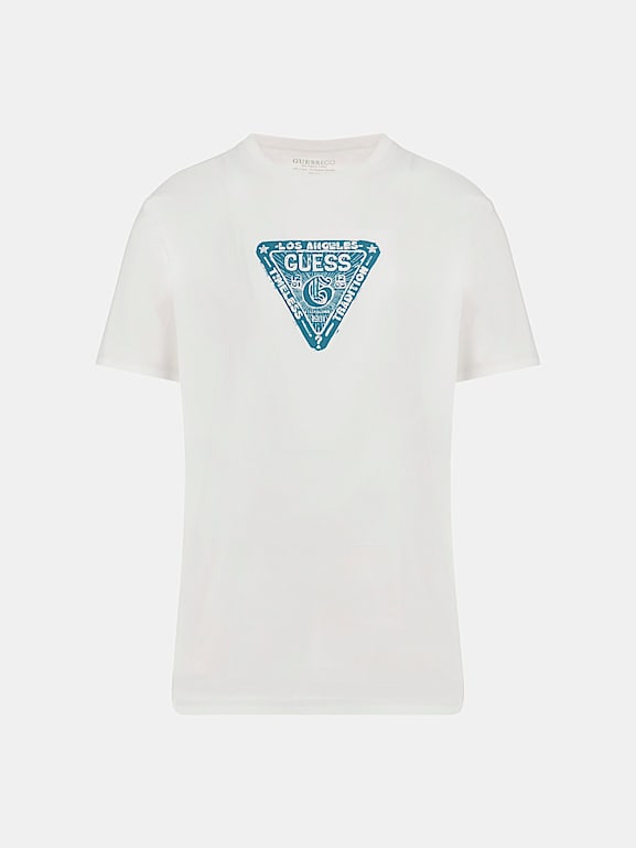 GUESS Ucgen logolu stretch t shirt
