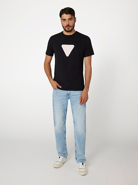 GUESS® T-Shirt Stretch Logo-Dreieck