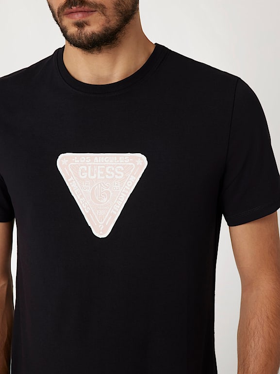 GUESS® T-Shirt Stretch Logo-Dreieck