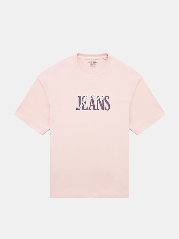 Mixed Logo T shirt Erkek GUESS Jeans
