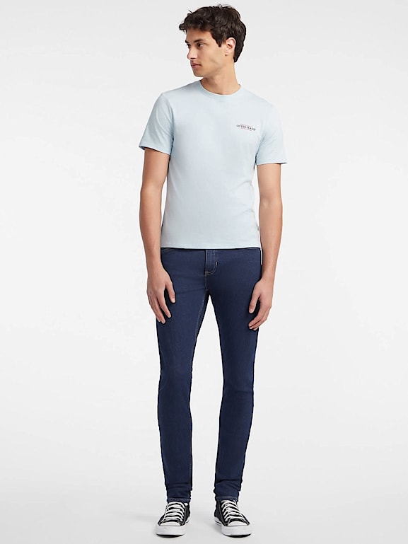 Slim American Tradition T shirt Erkek GUESS Jeans