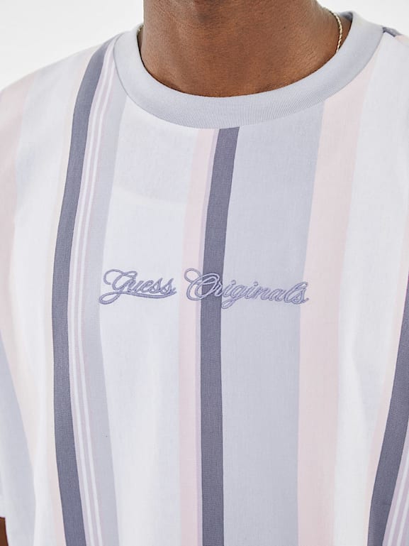 GUESS Originals Vertical stripes t shirt Men