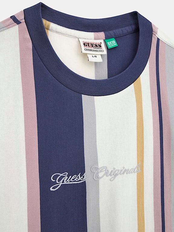 GUESS Originals Vertical stripes t shirt Men