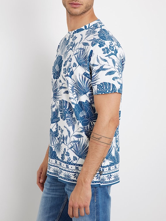 GUESS® T-Shirt Blumenprint Herren 