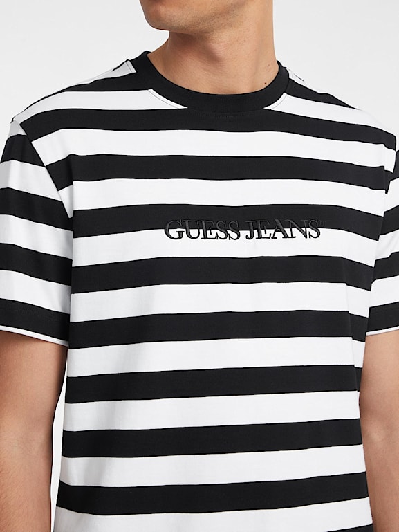 GUESS Striped Logo Tee