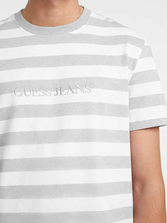 GUESS Striped Logo Tee