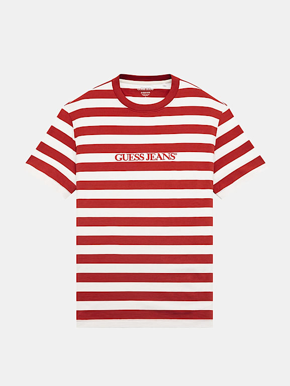 Camiseta a rayas con logotipo Hombre GUESS Jeans