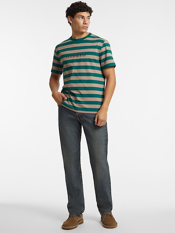 Guess jeans t shirt rayé cheap
