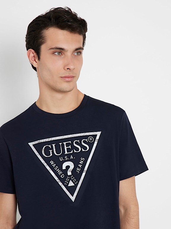 GUESS T Shirt Logo Dreieck