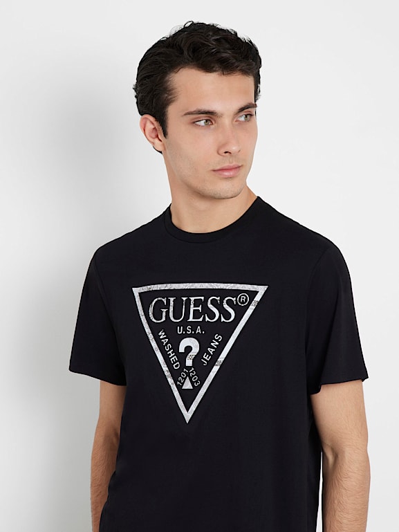 GUESS Ucgen logolu t shirt Erkek