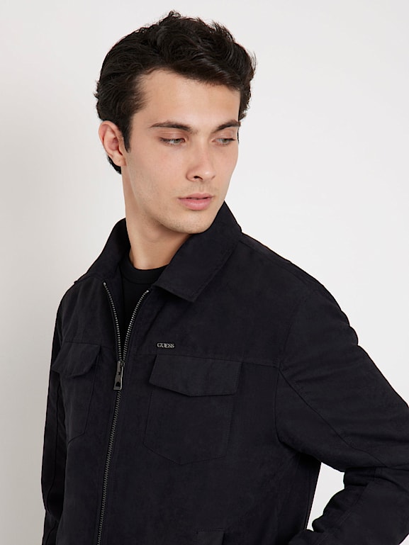 Black faux suede coat 2025