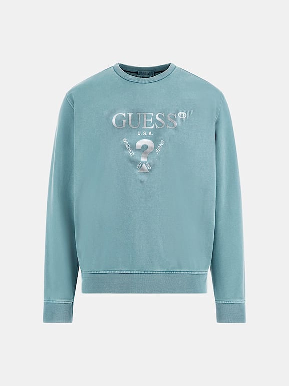 Guess triangle logo sweatshirt shop