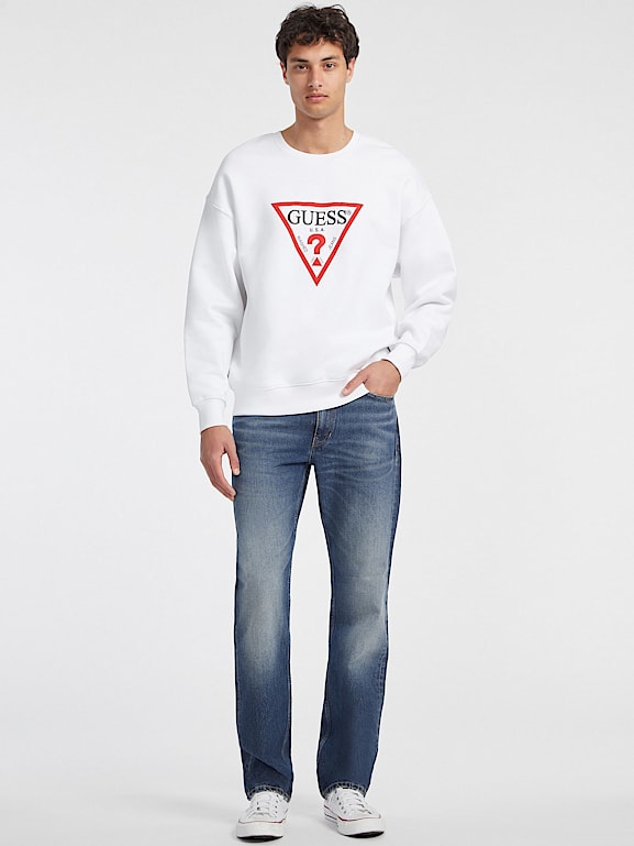 White guess crewneck hotsell