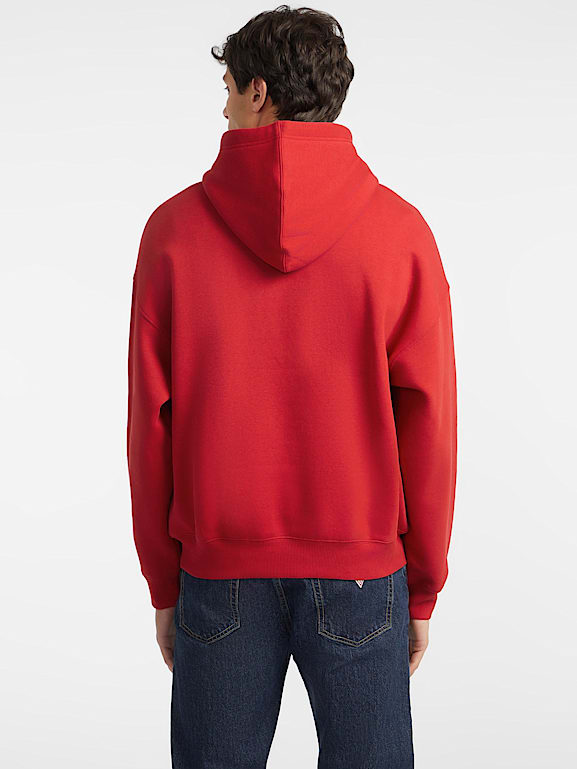 Guess red hoodie clearance