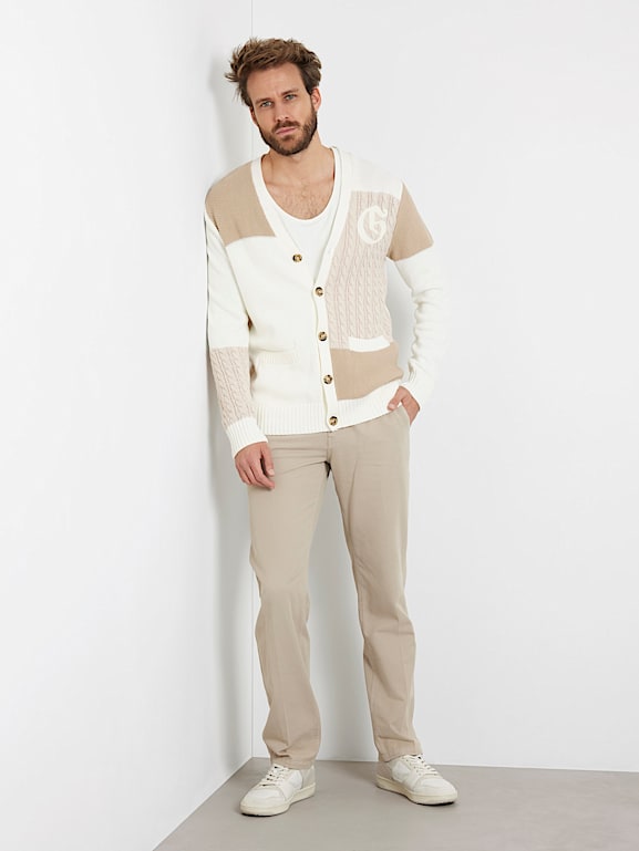 GUESS All over patchwork cardigan Men