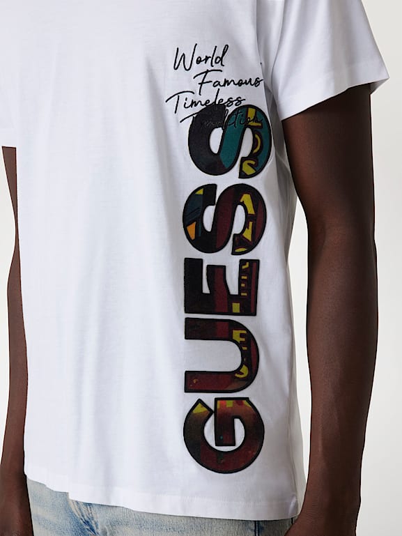 GUESS Vertical logo T shirt