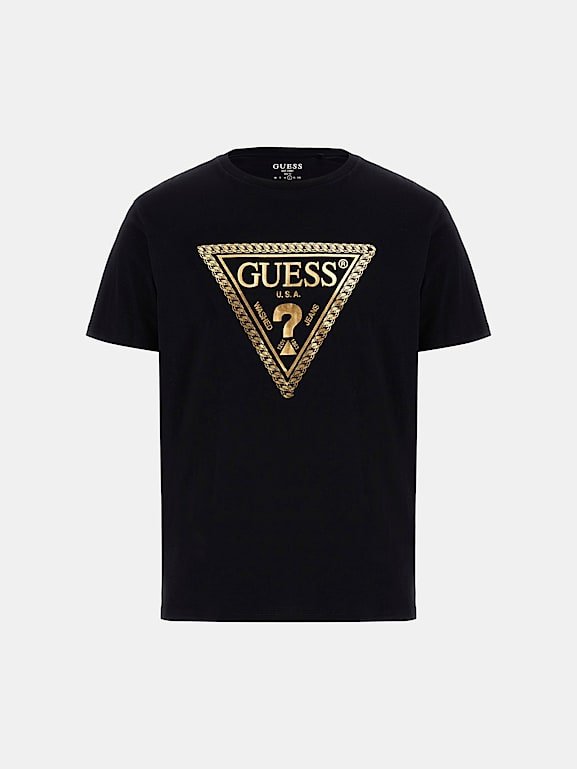 GUESS® T-shirt z trójkątnym logo Mężczyzna