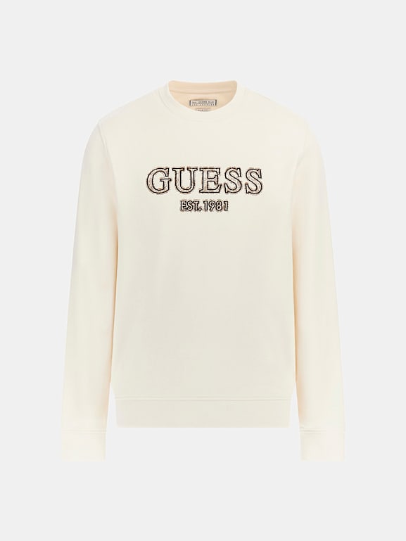 Guess lounge logo crew sweatshirt online